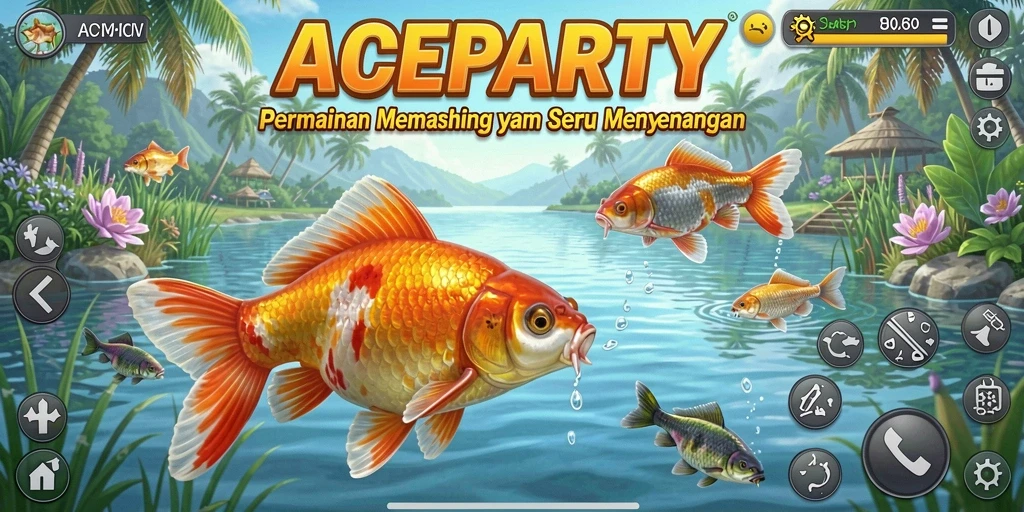 Tangkapan ikan yang menakjubkan dalam gameplay ACEPARTY.