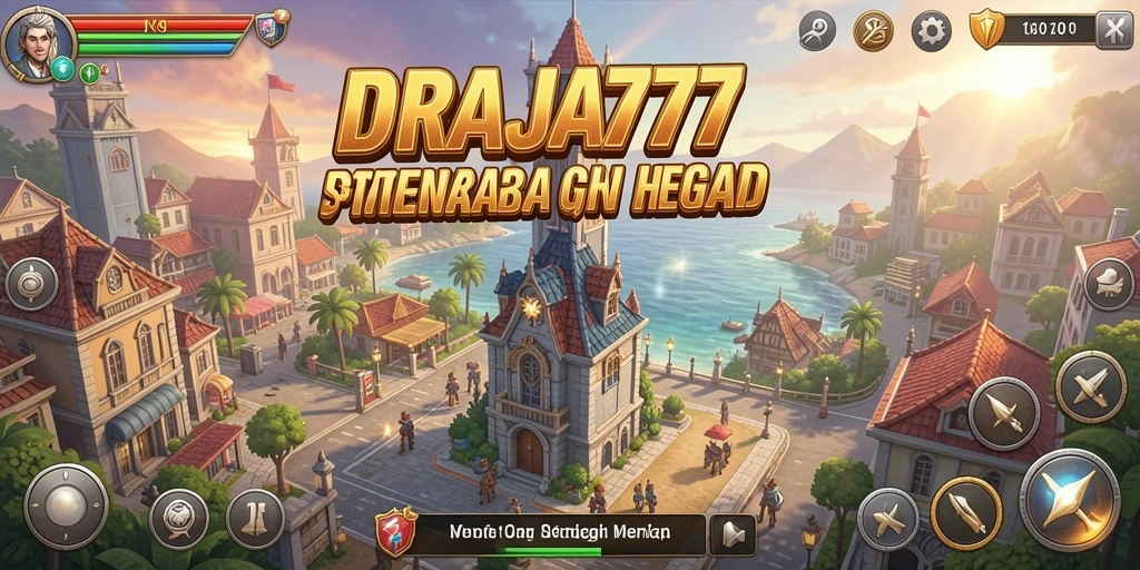 Screenshot DRAJA777 menampilkan aksi pertahanan menara yang seru dalam permainan Tower Defense.