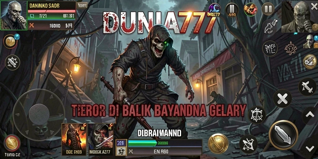 Tampilan menyeramkan dalam gameplay DUNIA777 yang menantang.