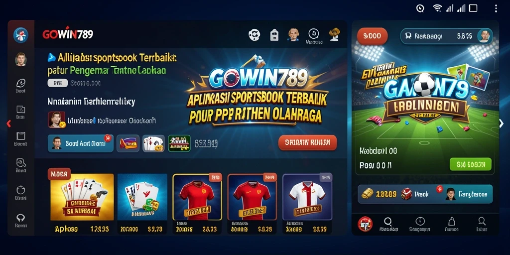 Tampilan antarmuka GOWIN789 dengan opsi taruhan olahraga yang beragam.