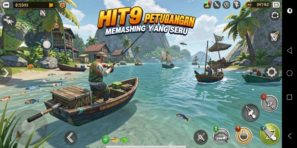 Tangkapan ikan yang mengesankan dalam HIT9 dengan grafis yang realistis.