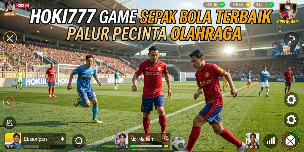 Tangkapan layar HOKI777 yang menunjukkan serunya permainan sepak bola.