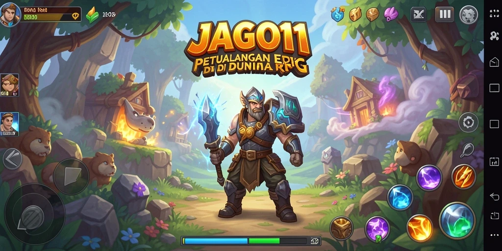 Tangkapan layar gameplay JAGO11 menampilkan pertempuran mendebarkan dengan karakter unik.