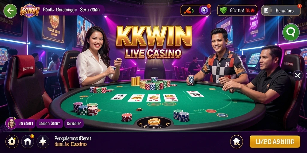 Gameplay Live Casino yang mendebarkan dan interaktif di KKWIN.