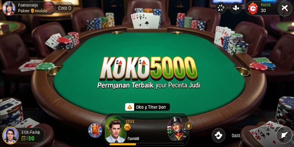 Tampilan gameplay KOKO5000 dalam permainan Poker yang seru.