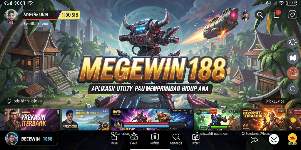 Tampilan aplikasi MEGEWIN188 yang sederhana dan fungsional.