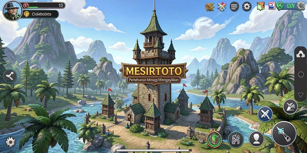 Tangkapan layar game Tower Defense menunjukkan serunya aksi strategis di MESIRTOTO.