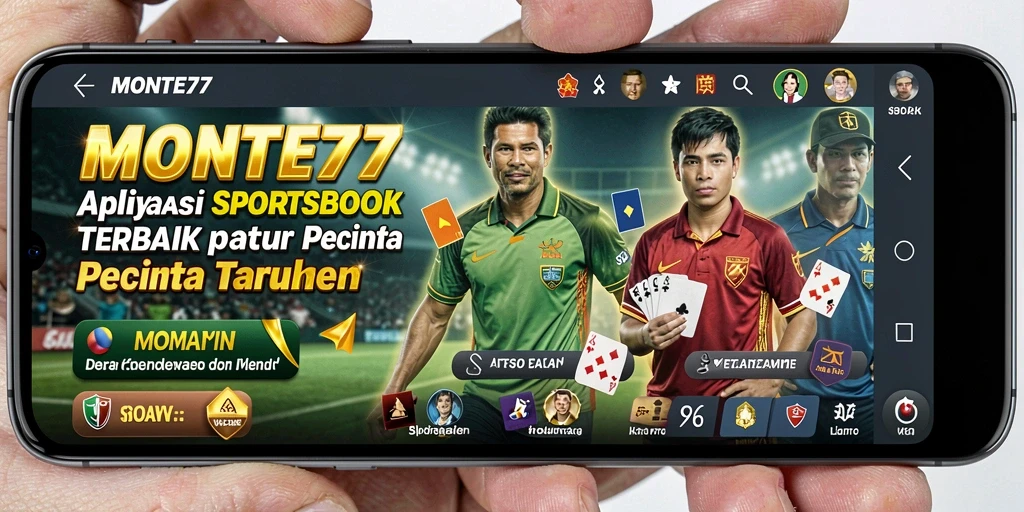 Screenshot utama MONTE77 menampilkan antarmuka taruhan olahraga yang menarik.