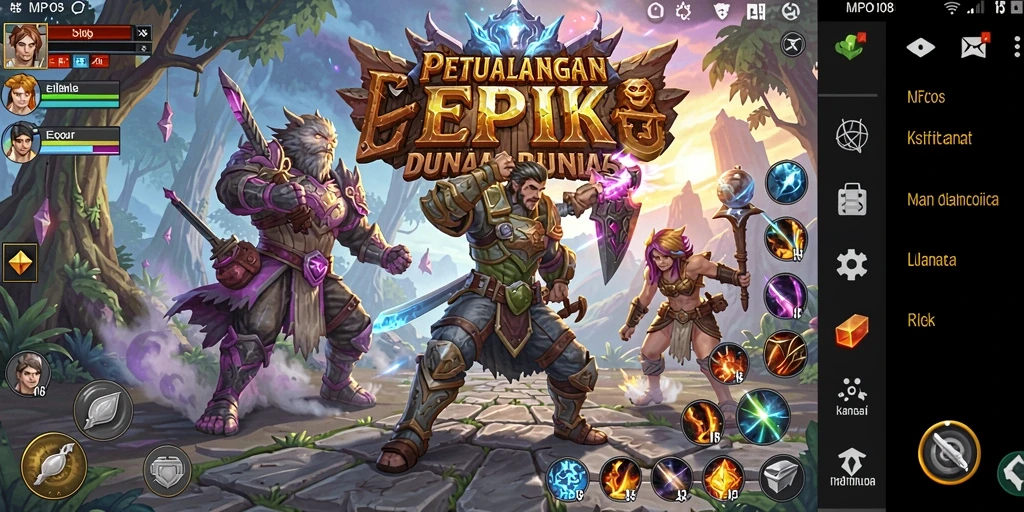 Tangkapan layar MPO08 menampilkan aksi seru dalam pertempuran RPG.