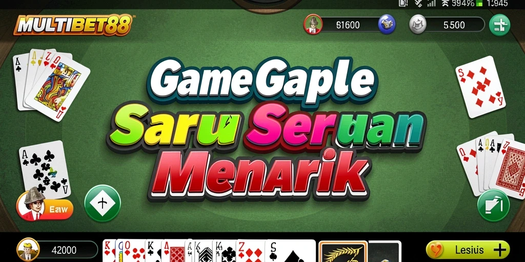 Tampilan gameplay Gaple yang menarik dan interaktif.