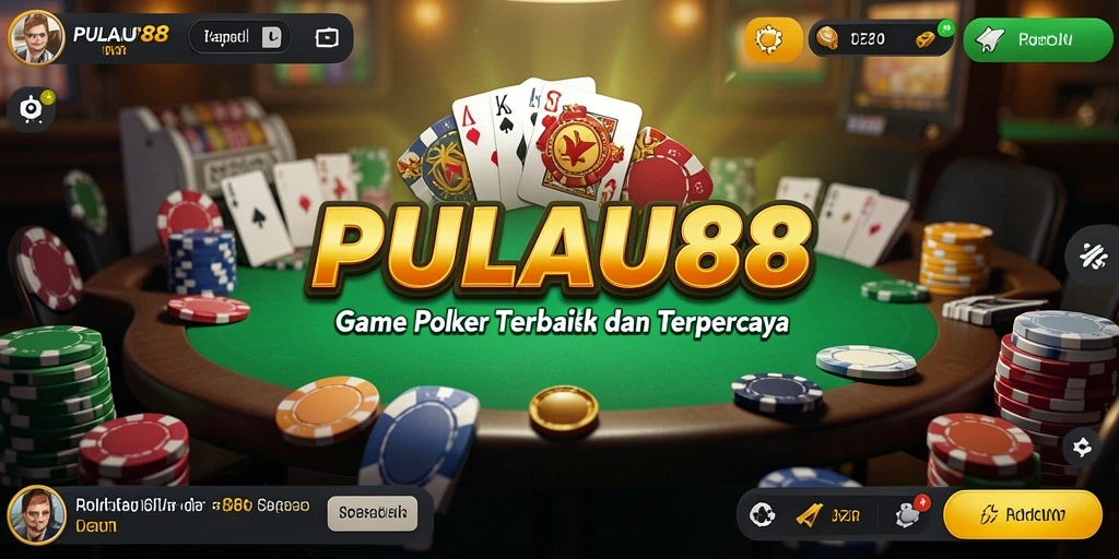 Screenshot gameplay PULAU88 yang menampilkan suasana seru permainan Poker.