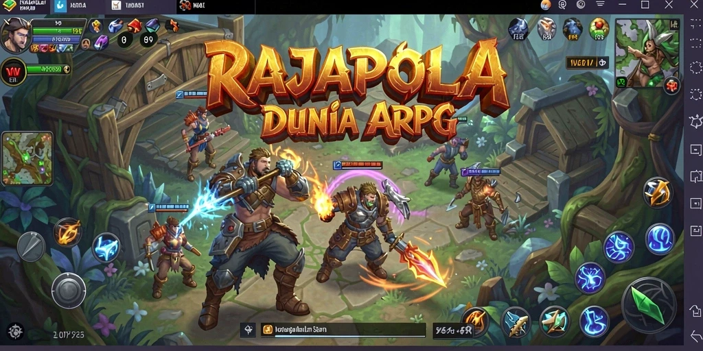 Tampilan gameplay RAJAPOLA yang penuh aksi dan petualangan.