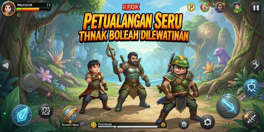 Screenshot gameplay <strong>RPOK</strong> dengan petualangan seru di dunia yang menakjubkan.