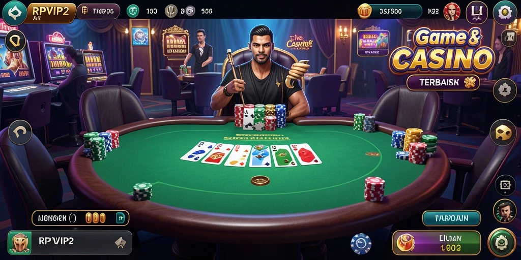 Screenshot menunjukkan dealer profesional dan gameplay Live Casino yang menarik.