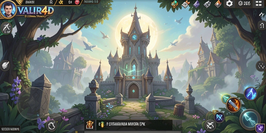 Screenshot utama VALIR4D menampilkan aksi menara yang mendebarkan.