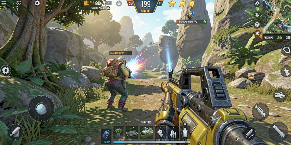 Tampilan gameplay <strong>WIN199</strong> yang mendebarkan dan penuh aksi.