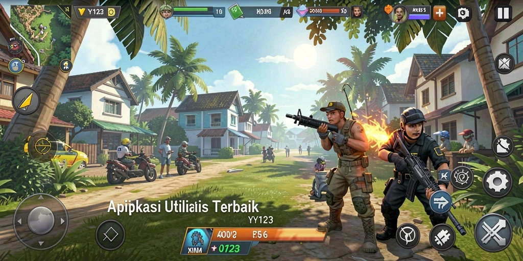 Tampilan antarmuka utama YY123 yang intuitif dan mudah digunakan.